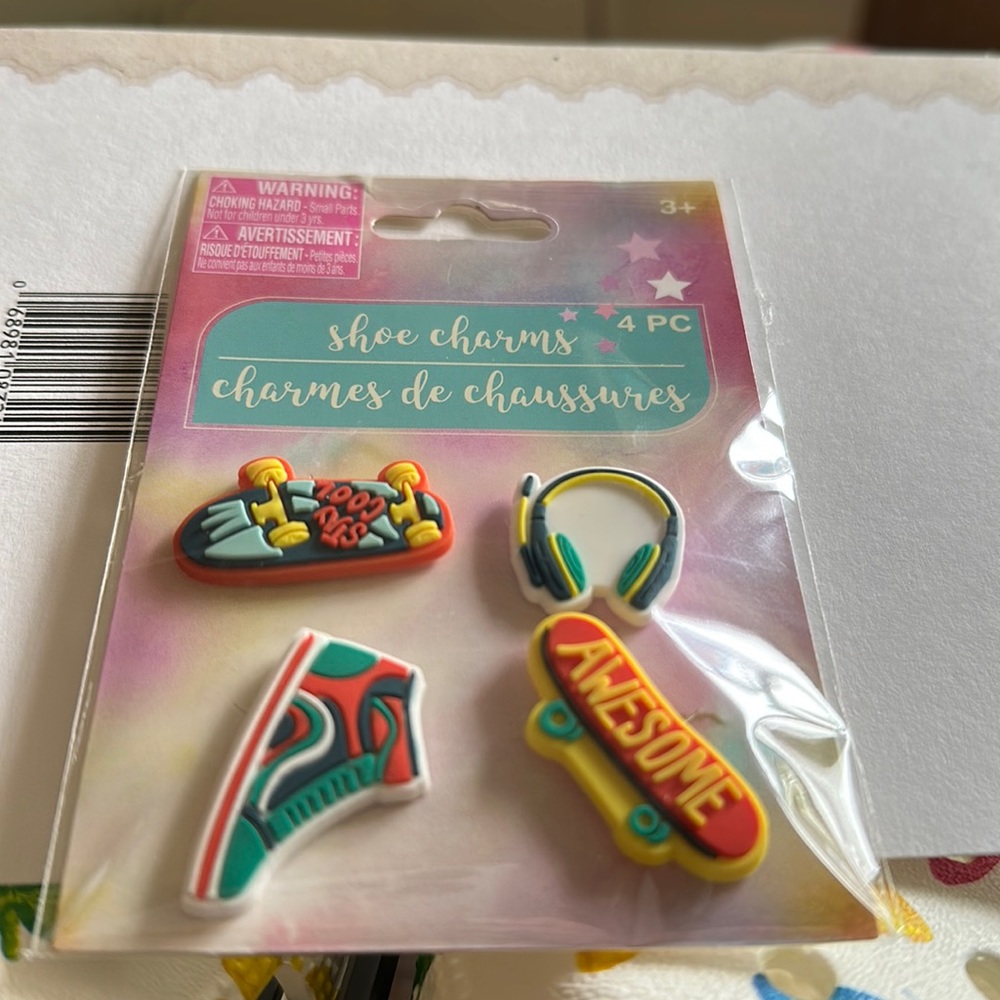 Four PC SHOE CHARMS for women, men and kids